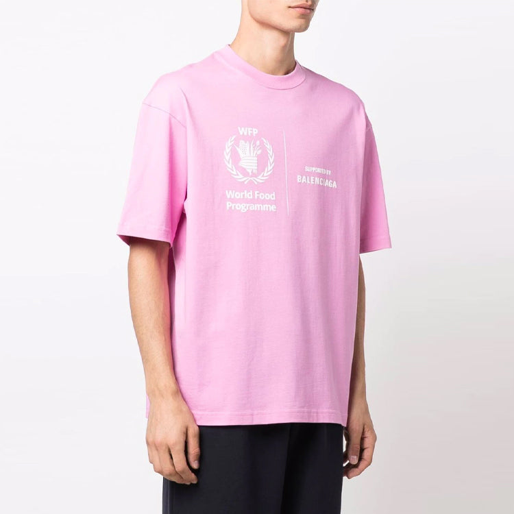 Balenciaga x WFP T-Shirt Medium Fit 'Pink' 612966THV845621