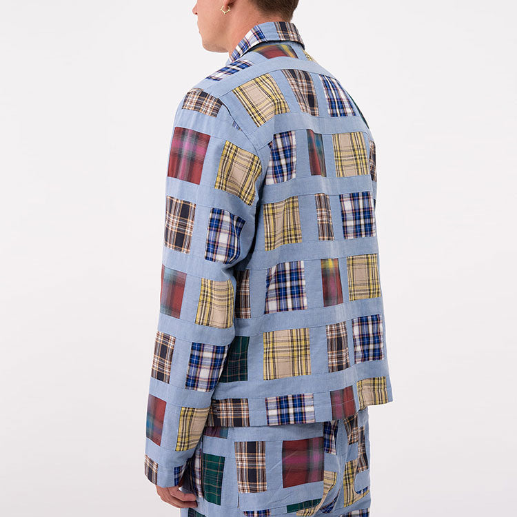 Stussy Splicing Plaid Zipper Jacket Unisex Splicing 115586-PLAD