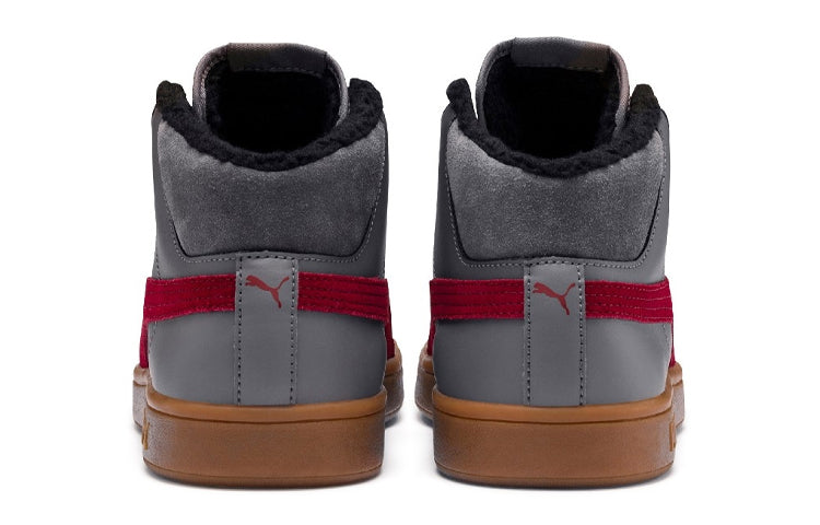 PUMA Smash v2 Mid Winterized 'Grey Red' 367338-04