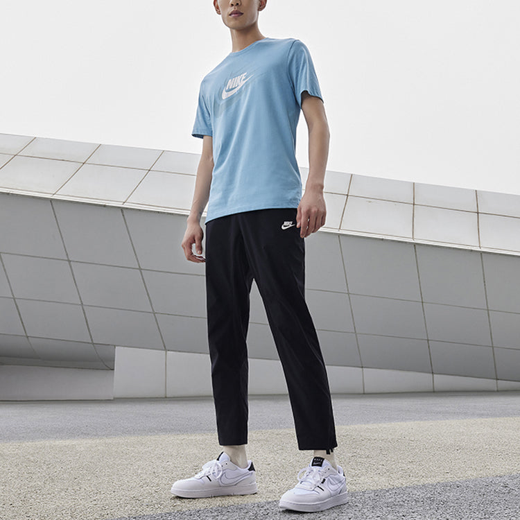 Men's Nike SS22 Alphabet Logo Solid Color Casual Round Neck Short Sleeve Azure T-Shirt DR0998-424