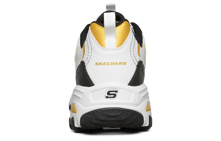 Skechers D'Lites 1.0 Low-Running Shoes White/Black/Golden 894009-WBGD