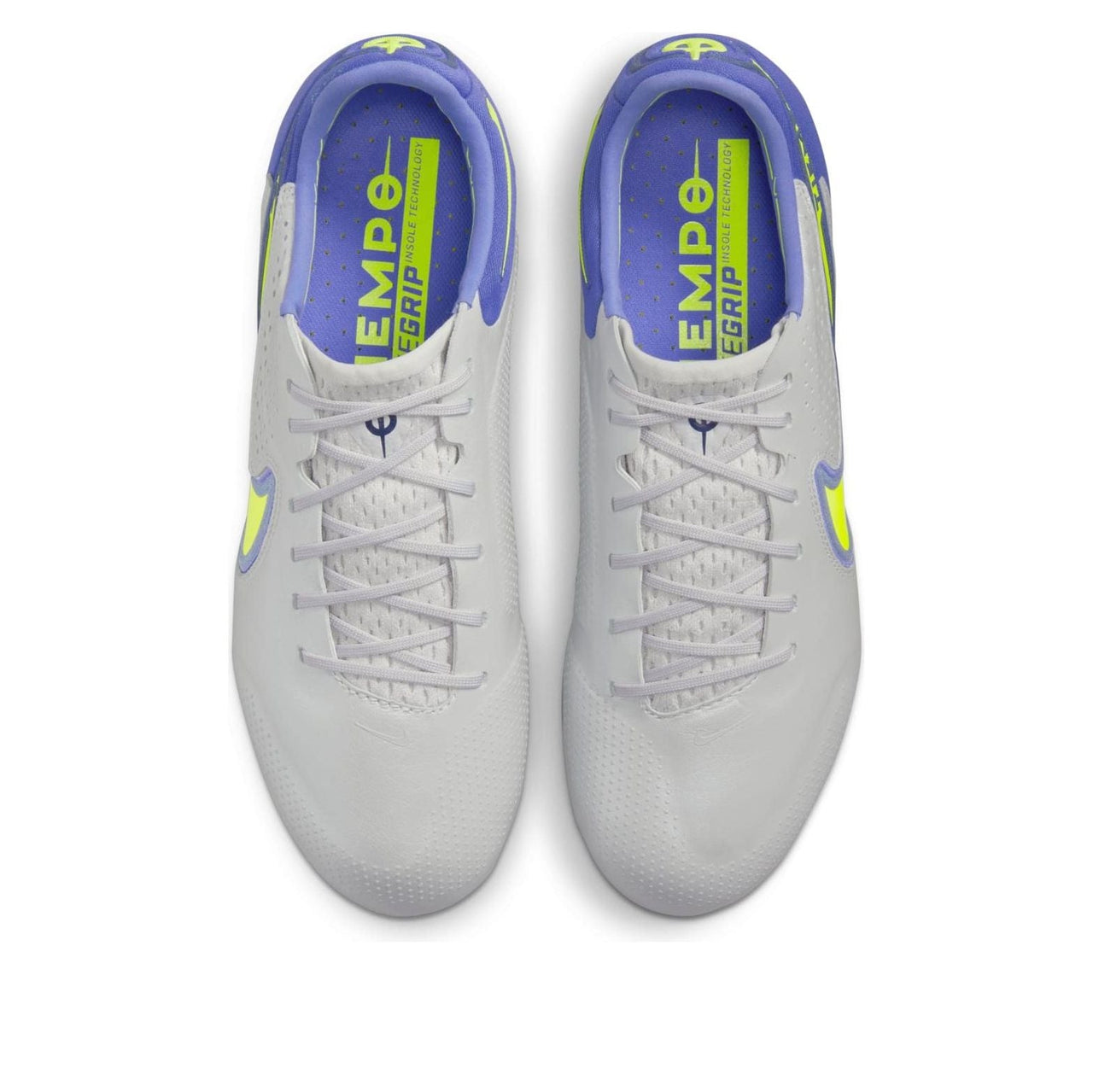 Nike Tiempo Legend 9 Elite HG Hard Ground Low-Top Soccer Shoes Grey/Blue/Green DB0823-075