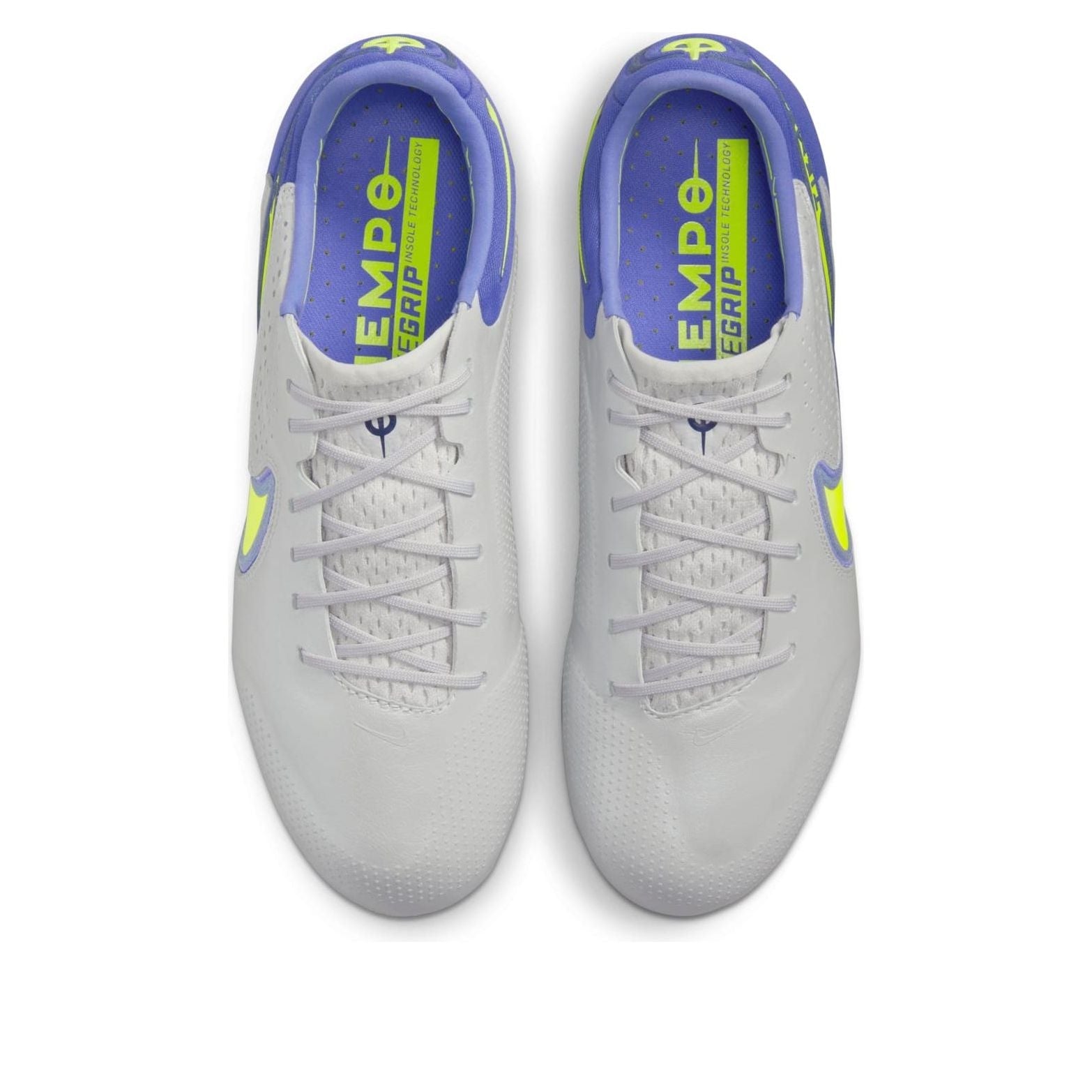 Nike Tiempo Legend 9 Elite HG Hard Ground Low-Top Soccer Shoes Grey/Blue/Green DB0823-075