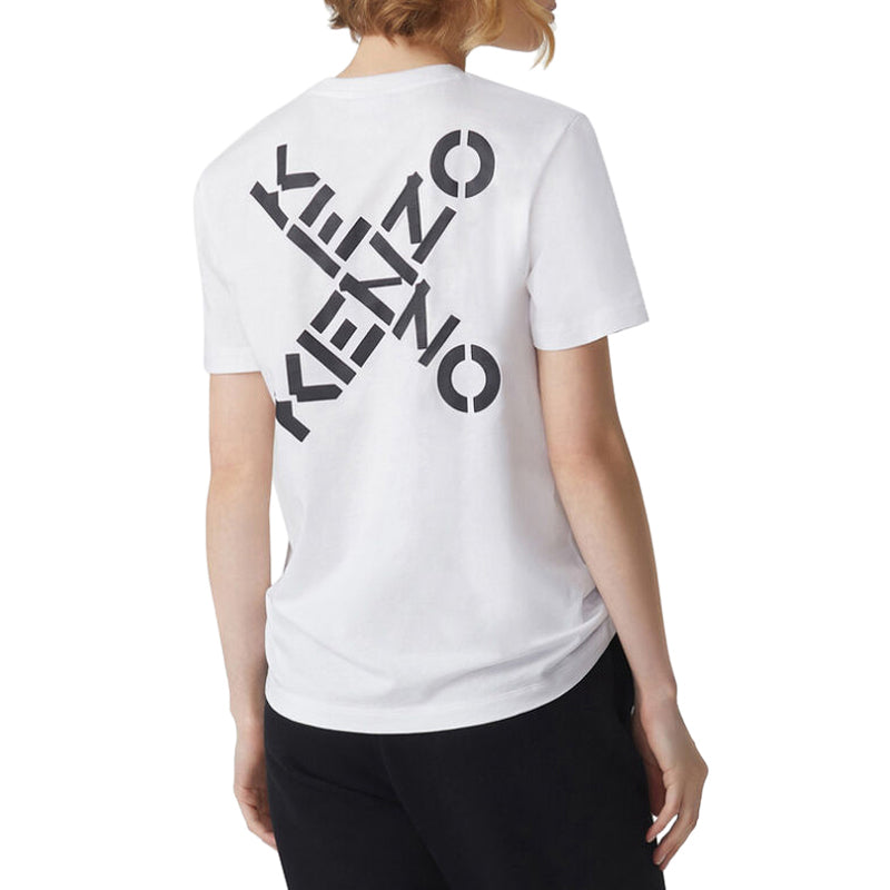 KENZO FW20 Alphabet Printing Loose Short Sleeve White FA62TS9104SJ-01