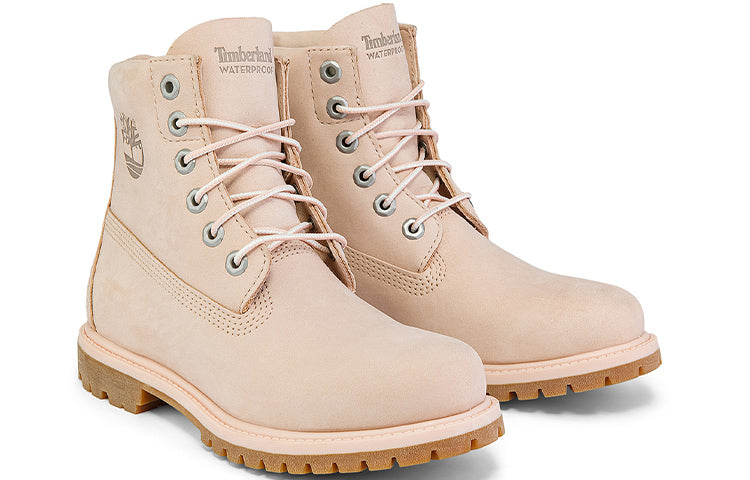 (WMNS) Timberland Paninara Collarless 6 Inch Waterproof Boots 'Light Pink Nubuck' A2KQM662