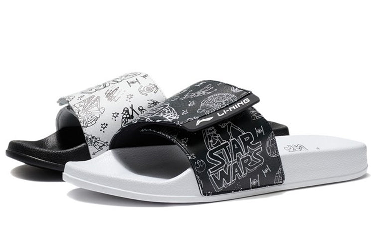 Li-Ning x Disney Soft Light Slipper 'White Black' AGAQ023-7