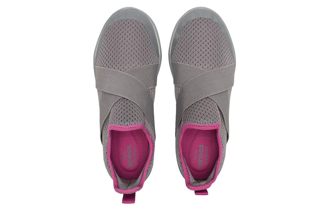(WMNS) Crocs Swiftwater Slip-On Sneakers 'Grey Pink' 203997-07Z