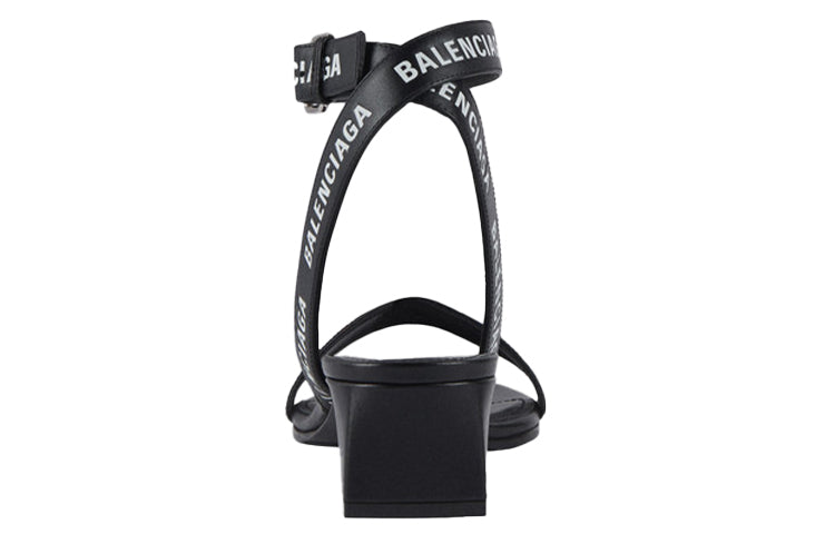 (WMNS) Balenciaga Round Cowhide Sandals Black 612093WBAE11090