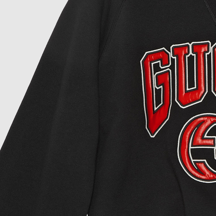 (WMNS) Gucci Jersey Sweatshirt With Embroidery 'Black' 760366-XJF0W-1043