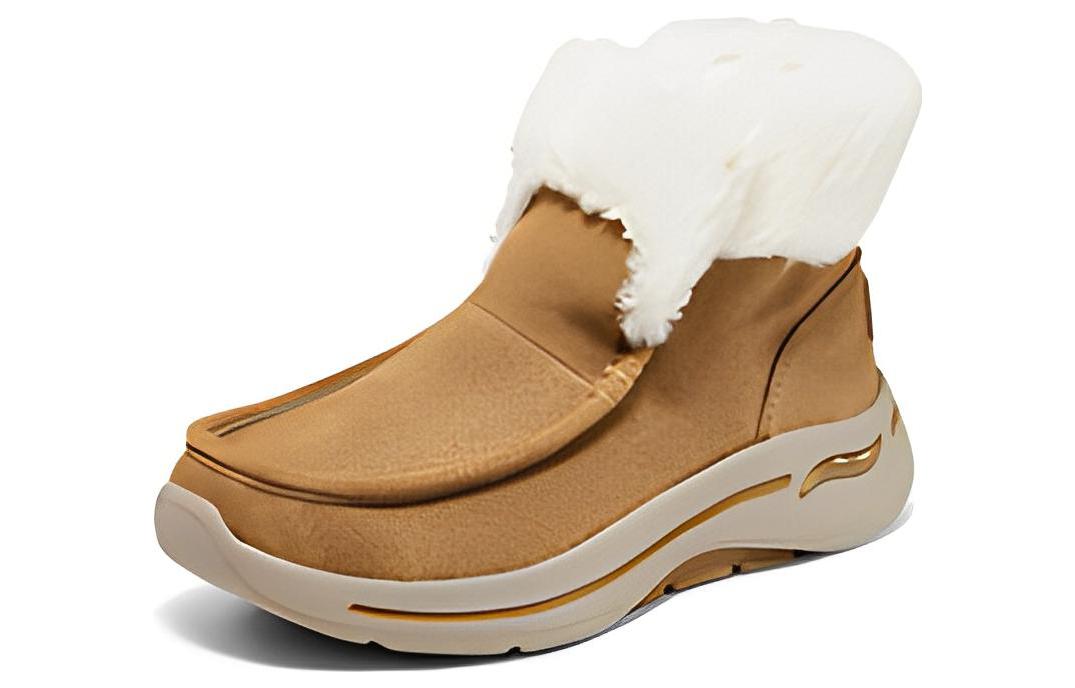 (WMNS) Skechers Go Walk Arch Fit Cherish Boots 'Tan' 144423-CSNT
