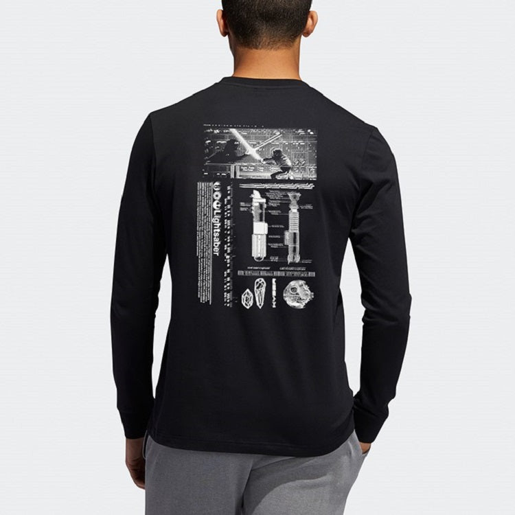 adidas Star War Basketball Casual Sports Long Sleeves Black FN3241