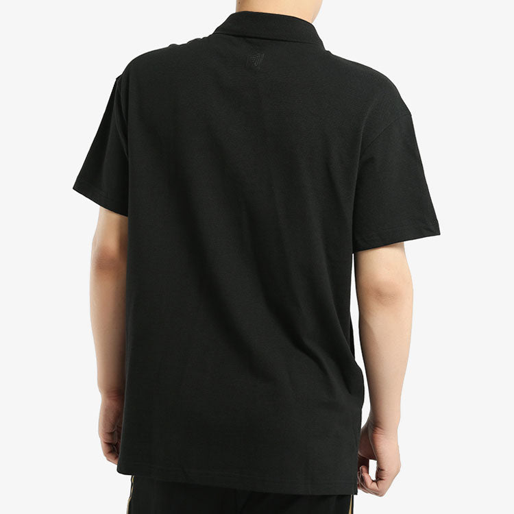 adidas Athleisure Casual Sports Short Sleeve Polo Shirt Black FK4469