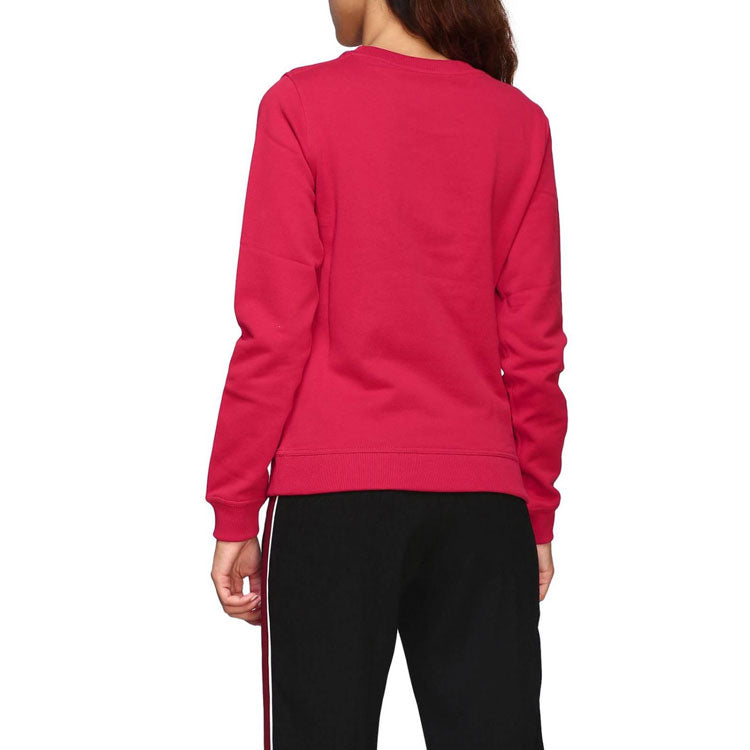 (WMNS) KENZO Logo Pattern Round Neck Long Sleeves CHERRY Red Hoodie F962SW707962-22