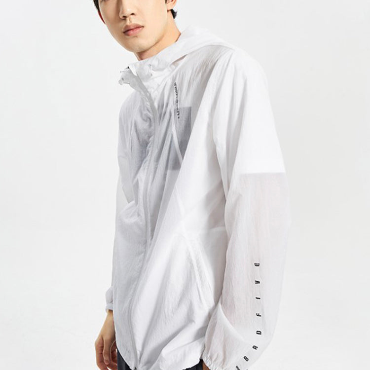 Li-Ning Solid Color Sports Hooded Jacket White AFDQ207-1