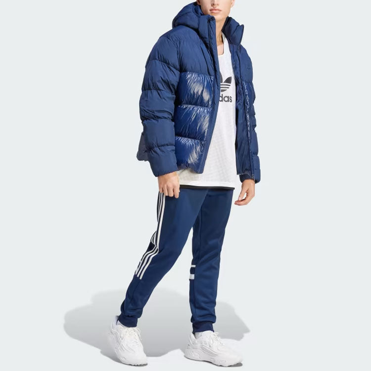 adidas Adicolor Down Regen Hooded Puffer Jacket 'Blue' IL2570
