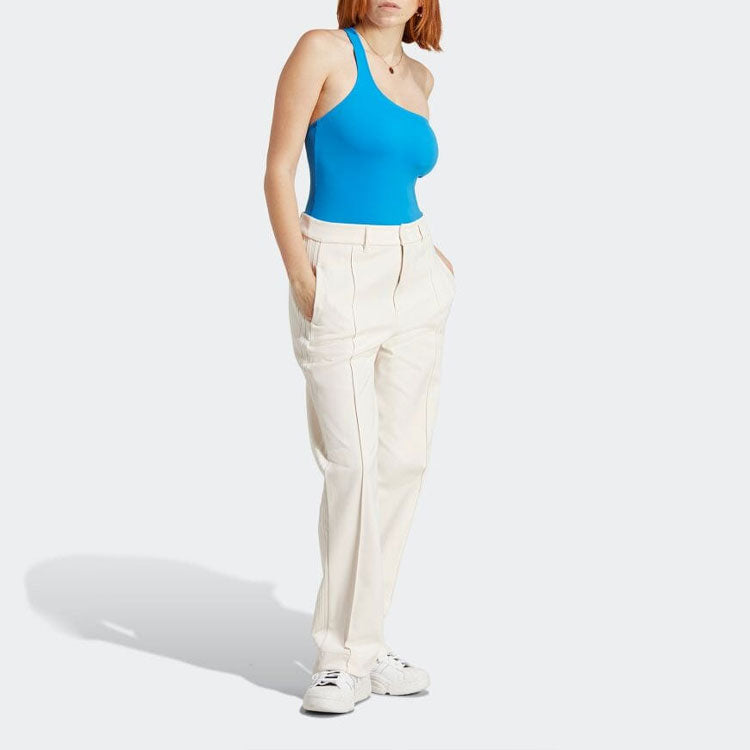 (WMNS) adidas Blue Version Club High-Waisted Pants 'Chalk White' IB5800