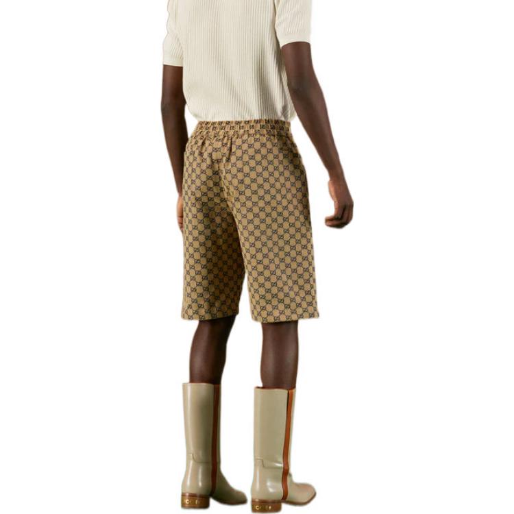 Gucci GG Cotton Shorts 'Beige Blue' 694114-ZKU09-9078