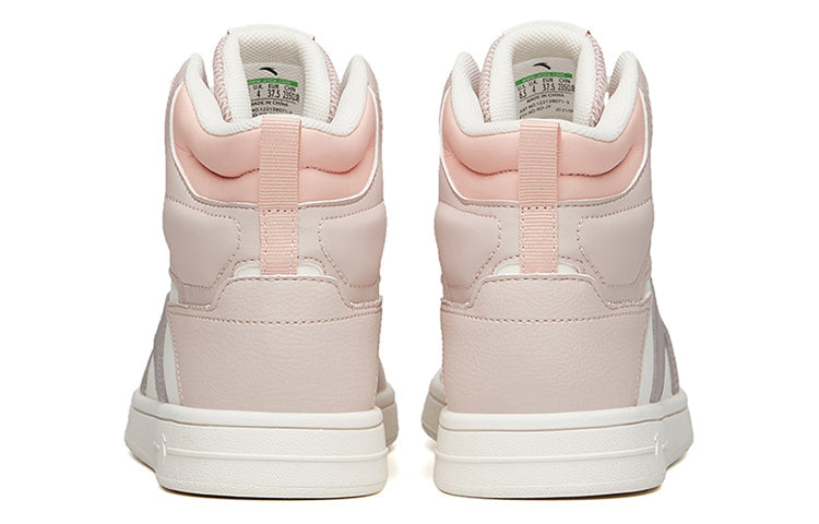 (WMNS) ANTA Skateboarding Series Sneakers High 'Pink White' 122138071-3