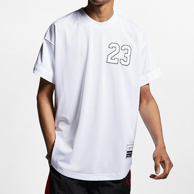 Men's Air Jordan 23 Flight Mesh White Jersey AO2827-100