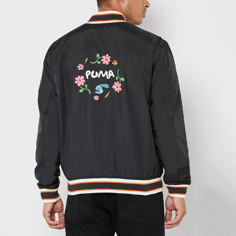 PUMA x Randomevent Bomber Graphic Logo Jacket Black 596661-01