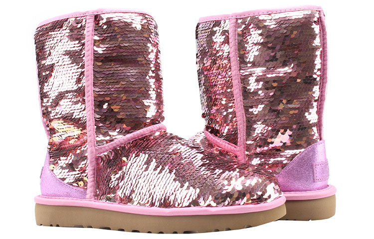 (WMNS) UGG Classic Short Sequin 'Pink' 1094982-PINK