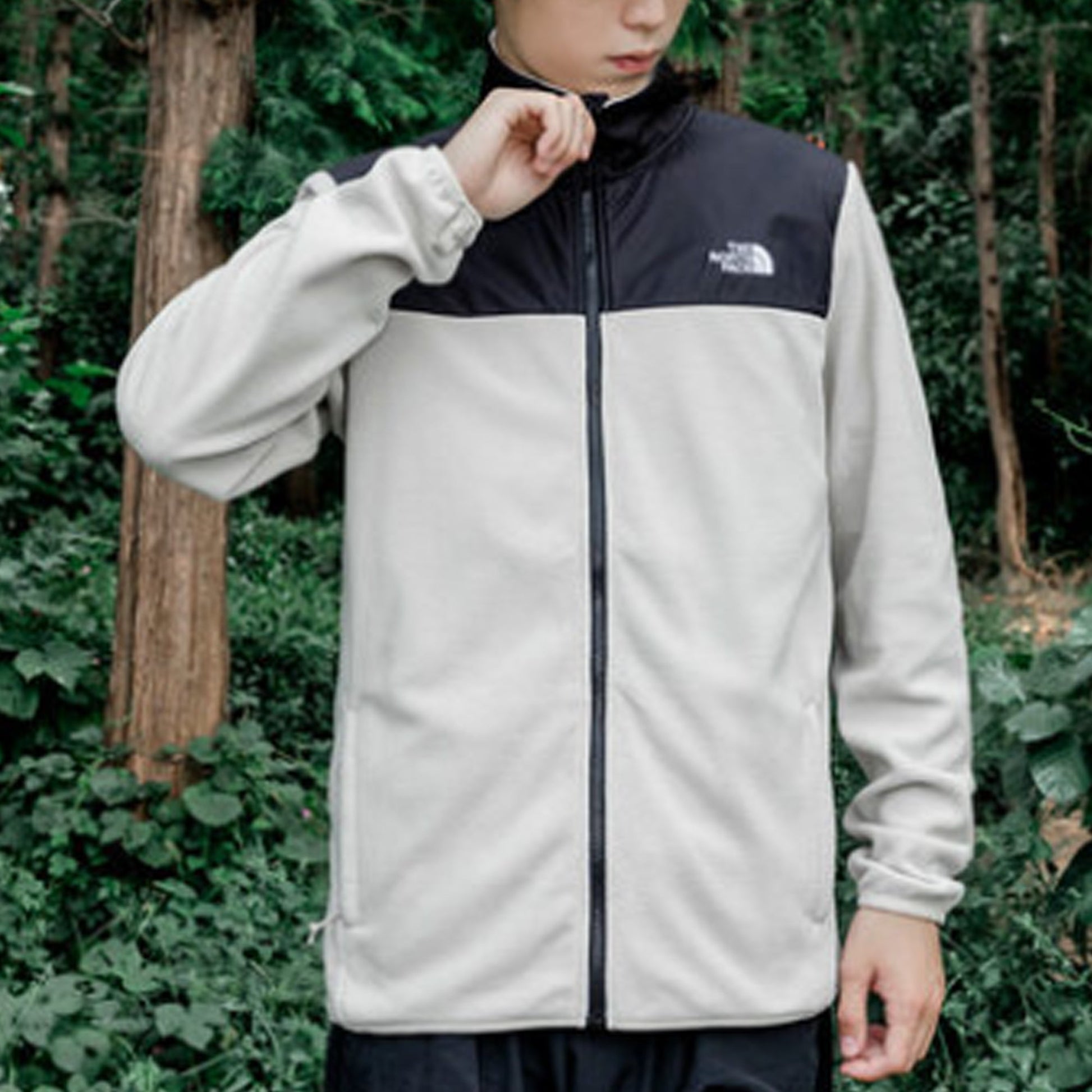 THE NORTH FACE Logo Fleece Jacket 'White' NF0A49AE-738