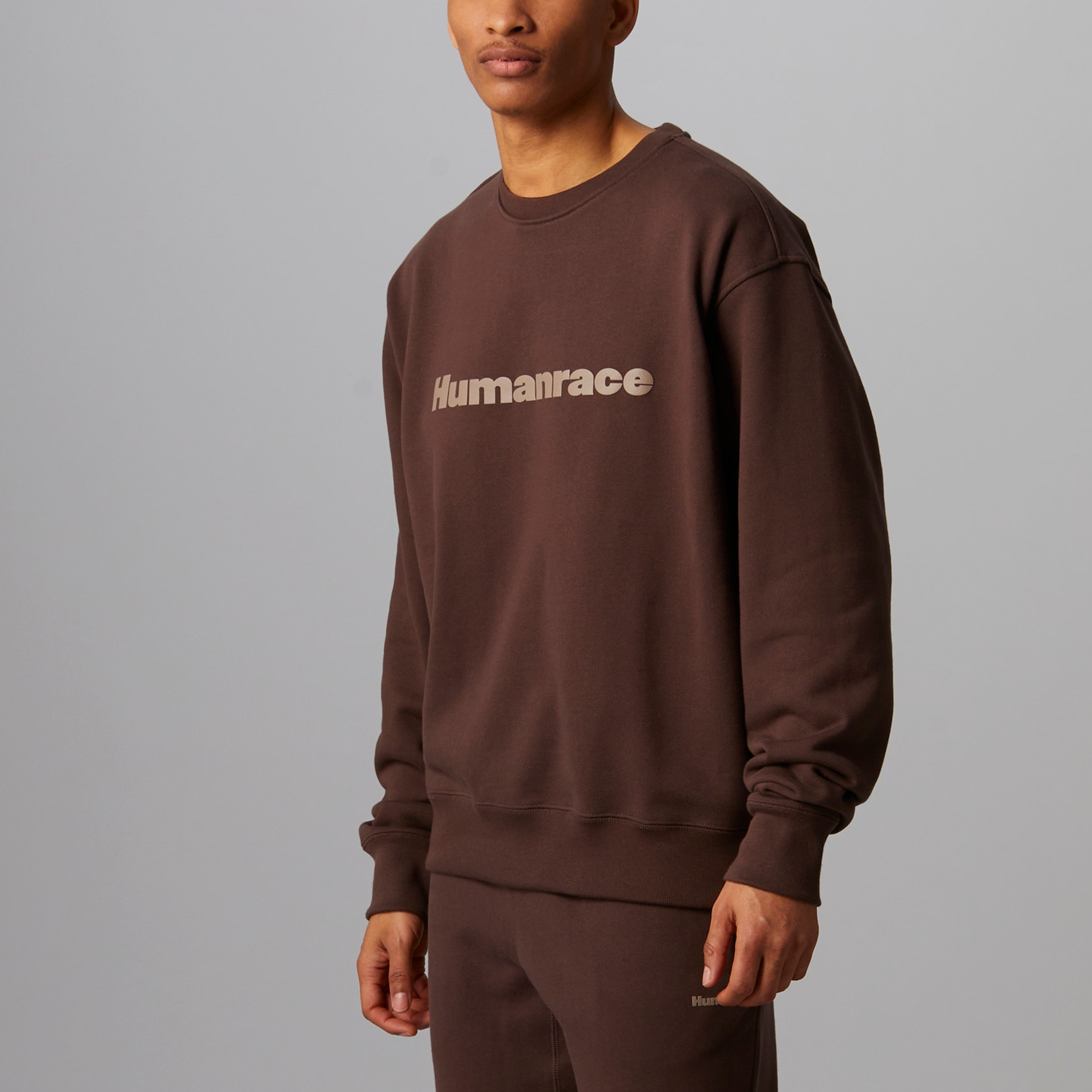adidas x Pharrell Humanrace Logo Sweatshirt 'Brown' HI5541