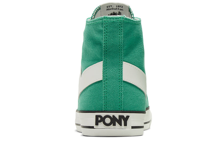 PONY High-Top Canvas Sneakers Green 02M1SH02GN
