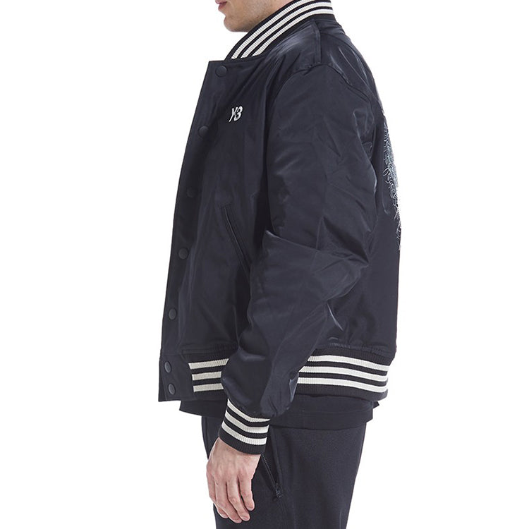 Y-3 Bomber Casual Long Sleeves Baseball Collar Jacket Unisex Black FP8930