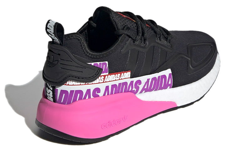 (WMNS) adidas ZX 2K Boost 'Wordmark Heel Stripe - Black Pink' FX7050