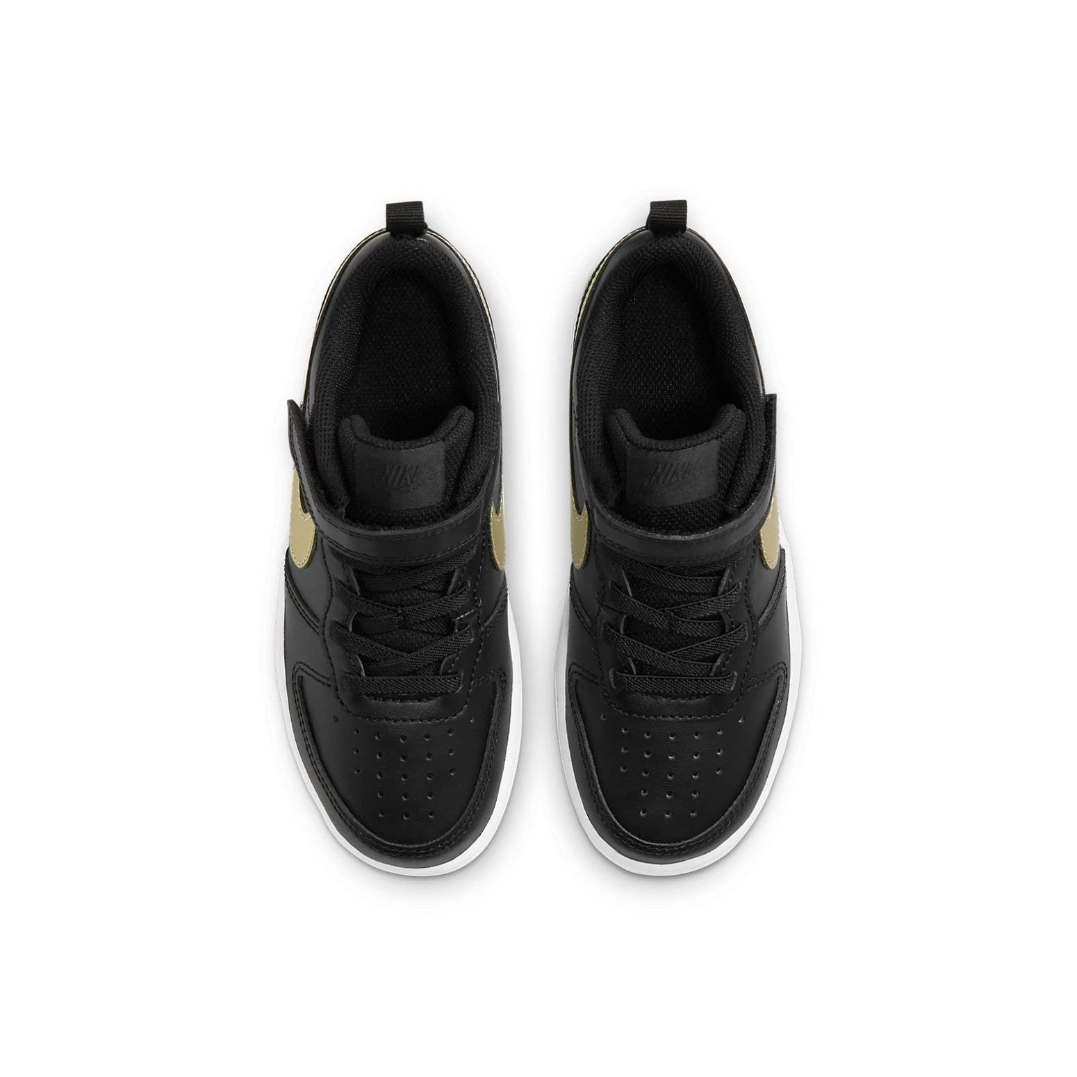 (PS) Nike Court Borough Low 2 'Black Metallic Gold Star' BQ5451-011