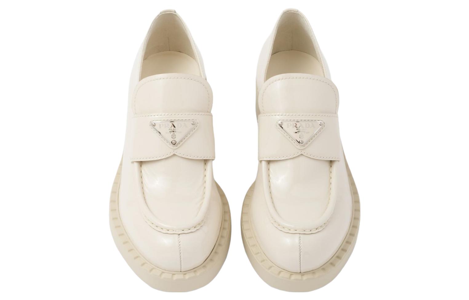(WMNS) PRADA Chocolate Patent Leather Loafers 'Ivory' 1D246M_JHR_F0304_F_B050