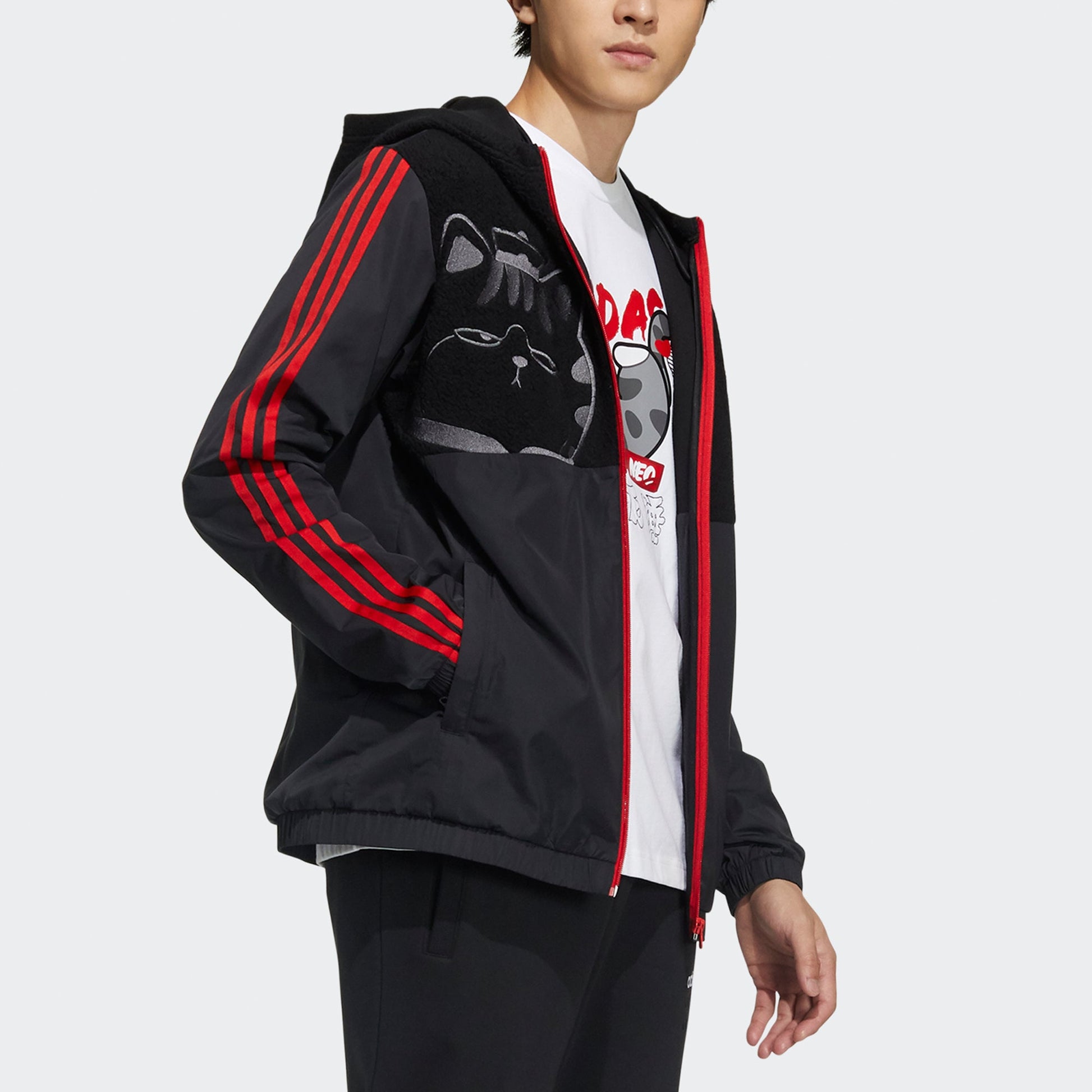 adidas neo x Crossover M Cny Ww Jkt Casual Sports Hooded Jacket Black GP5763