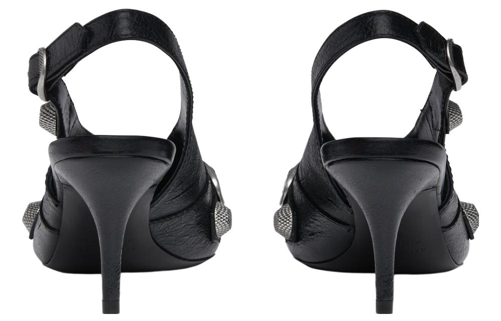 (WMNS) Balenciaga Cagole Slingback 70mm Pumps 'Black' 714251WAD4E1081