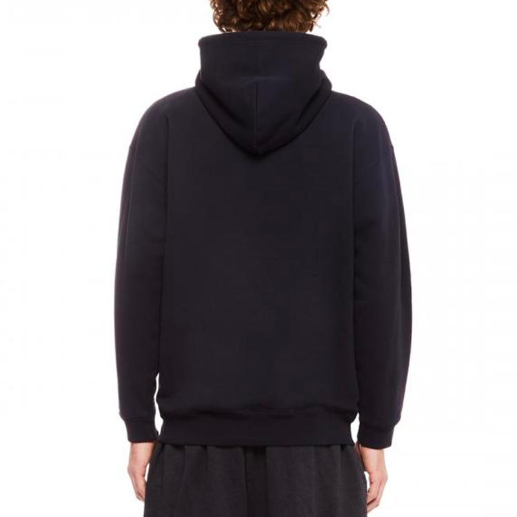 Balenciaga Logo Embroidered Hoodie 'Navy' 570811TKVB53967