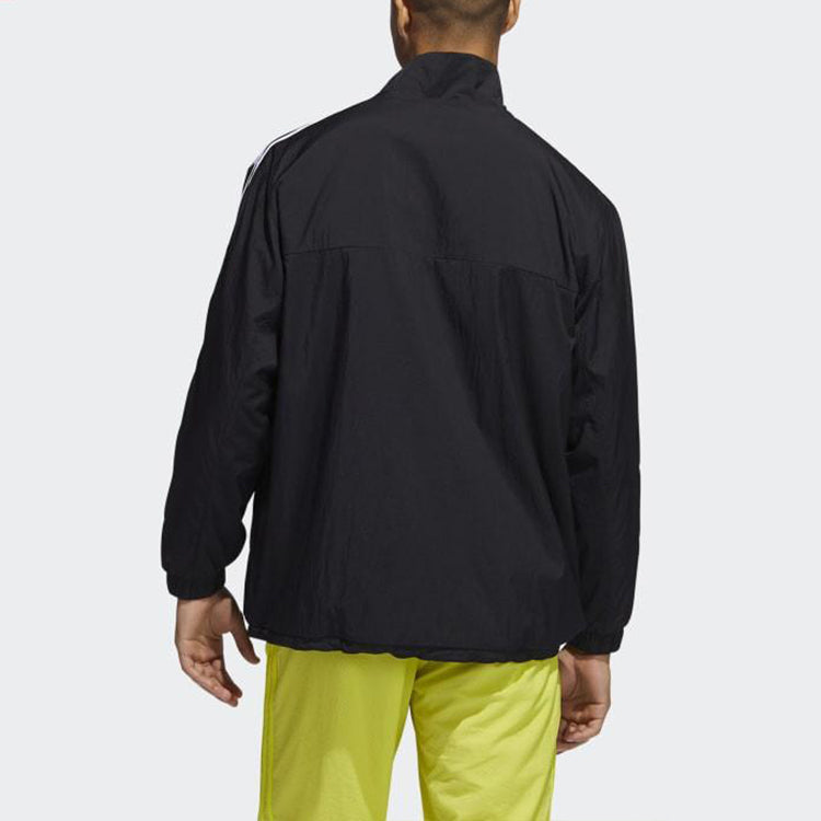 adidas originals Reverse Tt Casual Sports Reversible Stand Collar Zipper Jacket Black GN3816