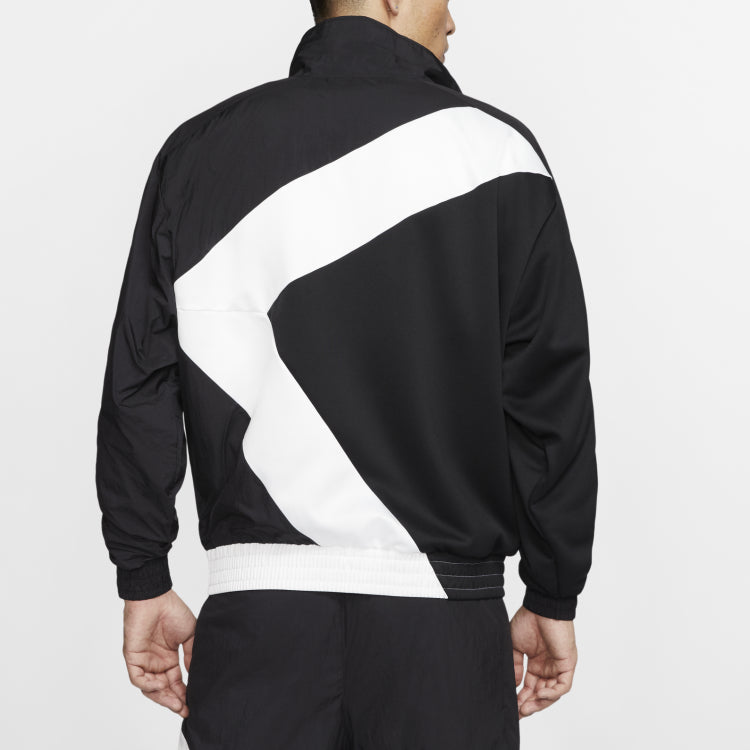 Air Jordan Wings Diamond Retro Sports Running Training Stand Collar Jacket Black CI7916-010