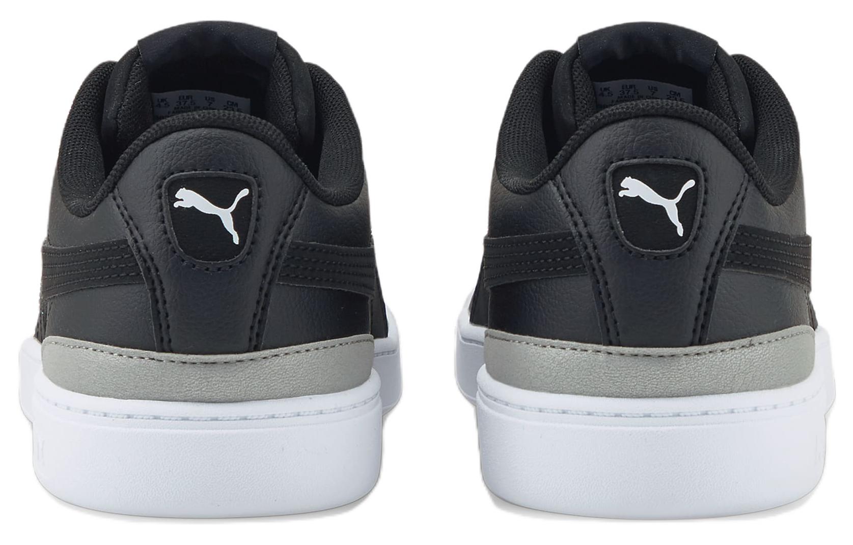 PUMA Vikky V3 Logomania Casual Skateboarding Shoes Black White 383025-02
