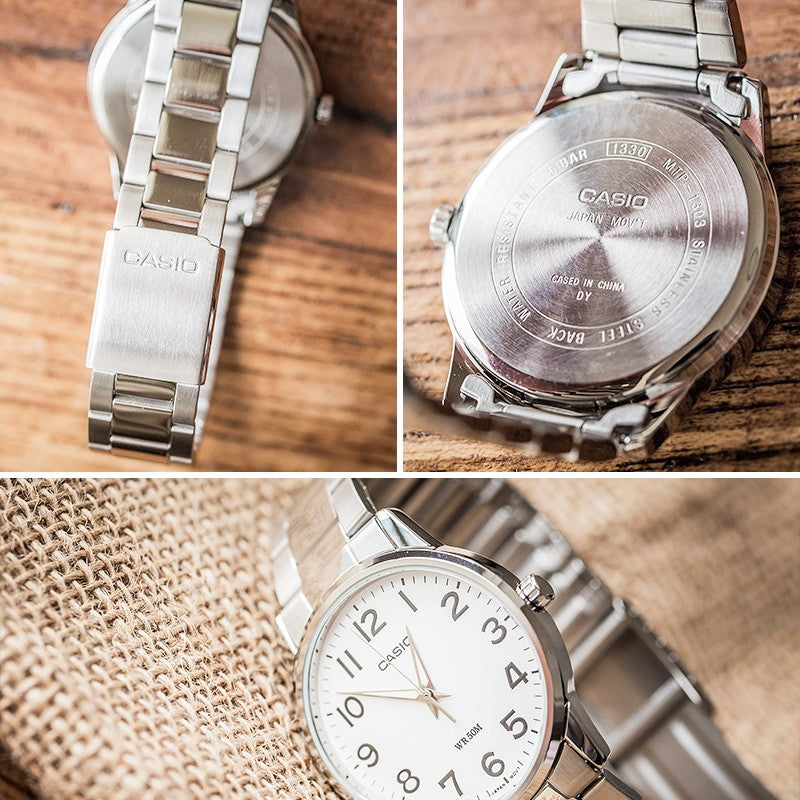 Casio Influencer Analog Watch 'Silver White' MTP-1303D-7B