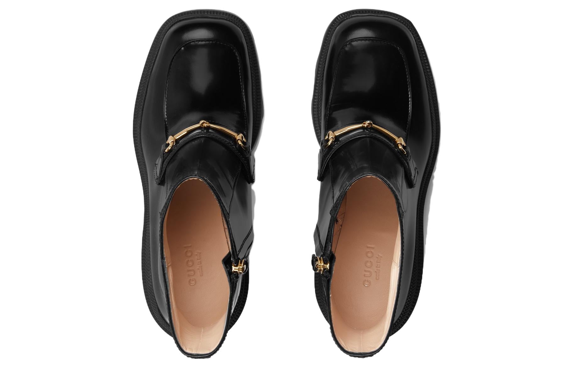 (WMNS) Gucci Boot With Horsebit 'Black' 750589-AACAT-1000