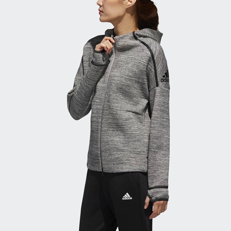 (WMNS) adidas Sports Hooded Jacket 'Grey' DY5770
