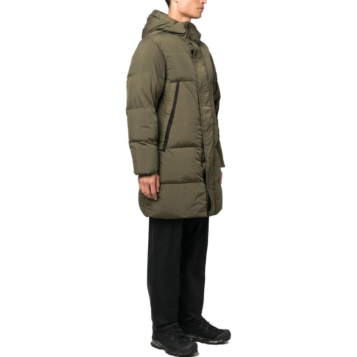 STONE ISLAND Wappen Patch Crinkle Labs Padding 'Olive Green' 791570323-V0058