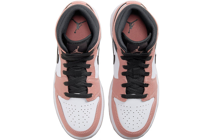(GS) Air Jordan 1 Mid 'Pink Quartz' 555112-603