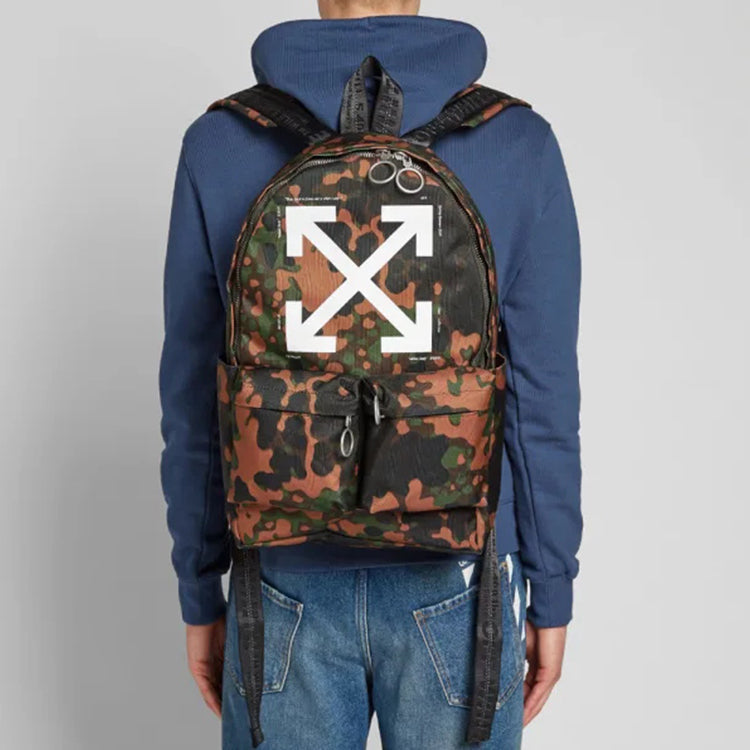 Off-White Camouflage Logo Backpacks Camouflage OMNB003S19D360249901