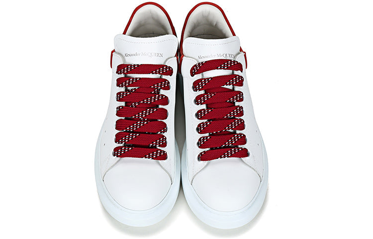 (WMNS) Alexander McQueen Oversized Sneaker 'White Burgundy' 621056WHXMT9727