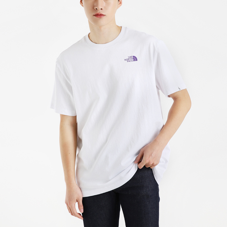 Men's THE NORTH FACE Cartoon Panda Small Logo Short Sleeve White NT7UL12J
