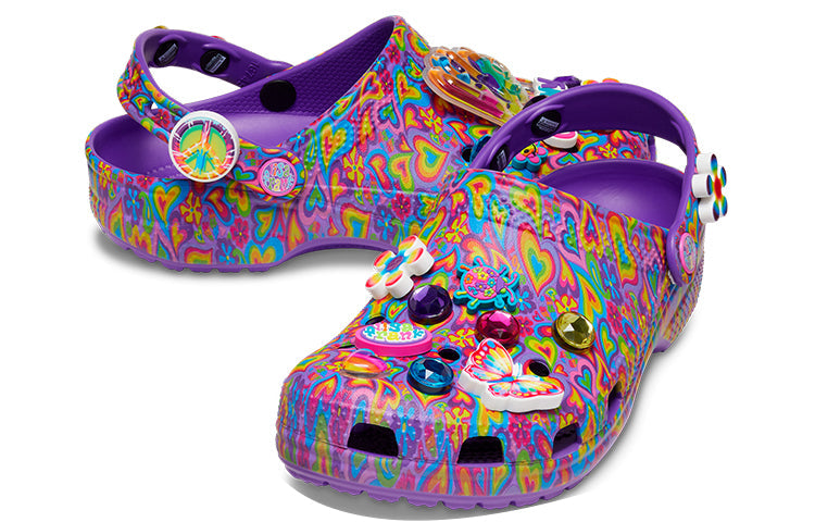 Crocs Lisa Frank x Classic Clog 'Neon Purple Multi Hearts' 207736-573