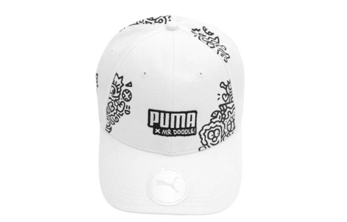 PUMA Mr. Doodle Printing Peaked Cap White 022873-01