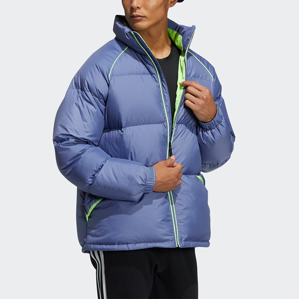 adidas Terrex Super Puffy JKT Outdoor Sports Stay Warm Stand Collar Down Jacket Royal blue H20753