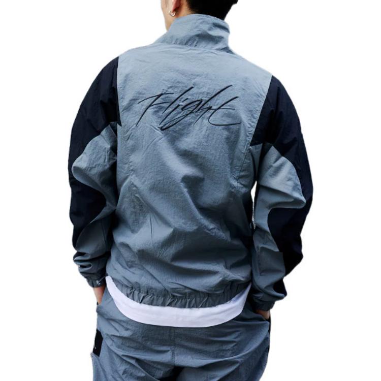 Air Jordan Flight Splicing Casual Sports Stand Collar Jacket Gray CV3151-084